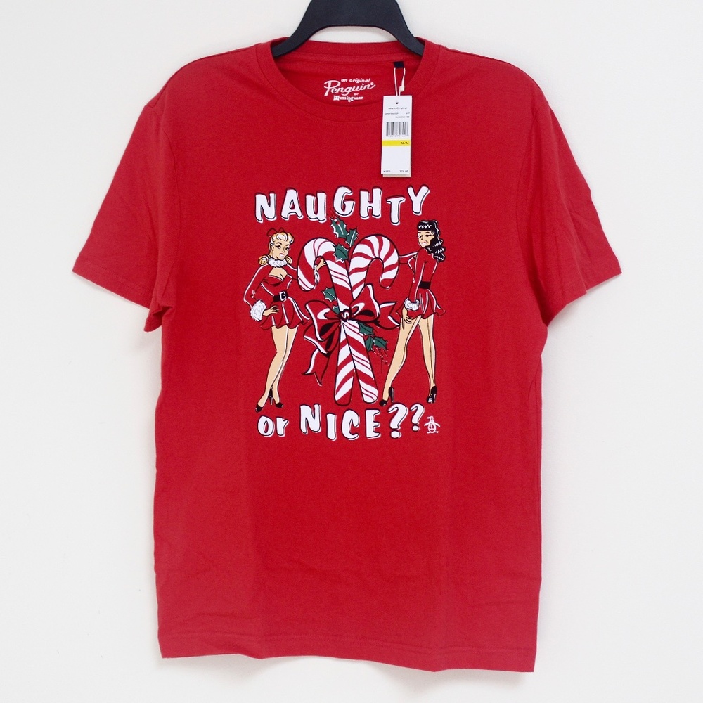 Penguin Men's Christmas T-Shirt - Size Medium
